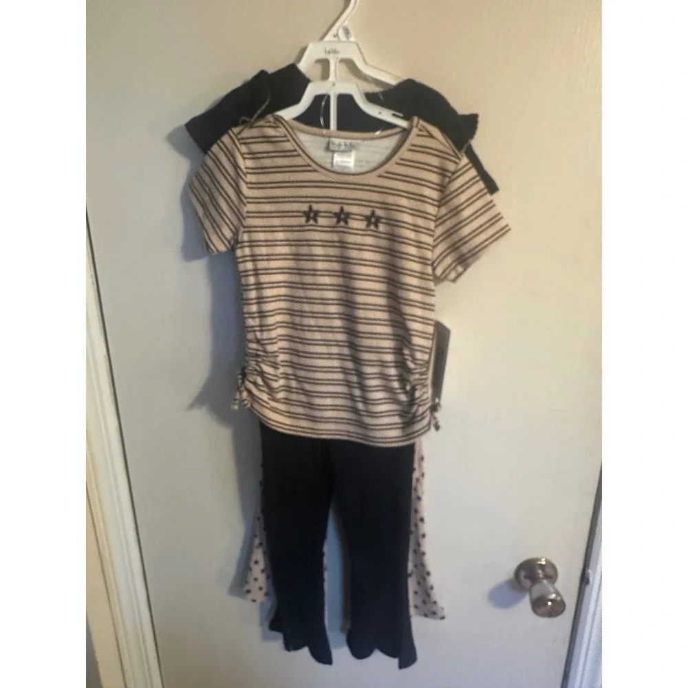 Nicole Miller‎ New York Kids 6 Piece Set Size 6X Striped Floral Kidcore